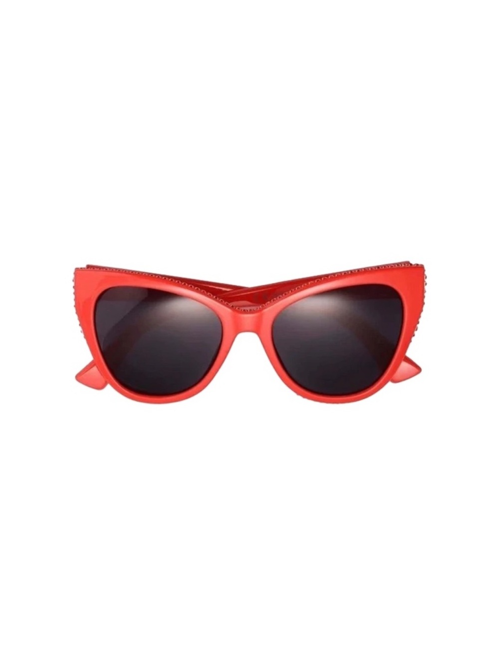 BETSEY JOHNSON Red Plastic Cateye Sunglasses